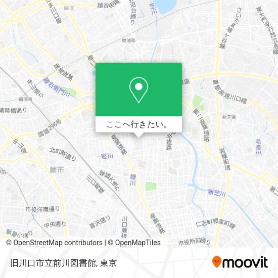 旧川口市立前川図書館地図