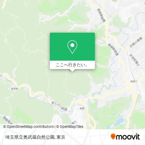 埼玉県立奥武蔵自然公園地図