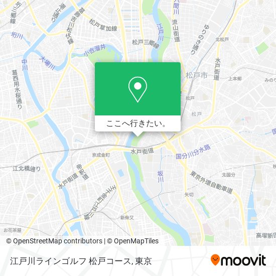 江戸川ラインゴルフ 松戸コース地図