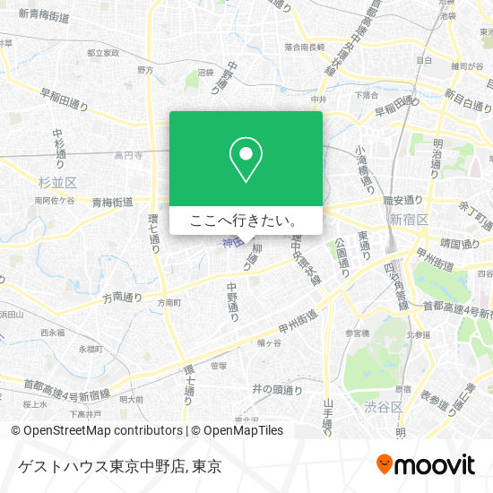 ゲストハウス東京中野店地図