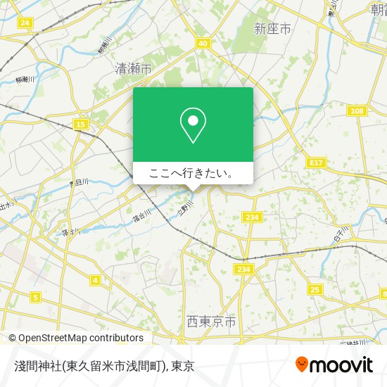 淺間神社(東久留米市浅間町)地図