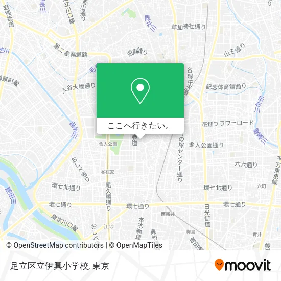 足立区立伊興小学校地図