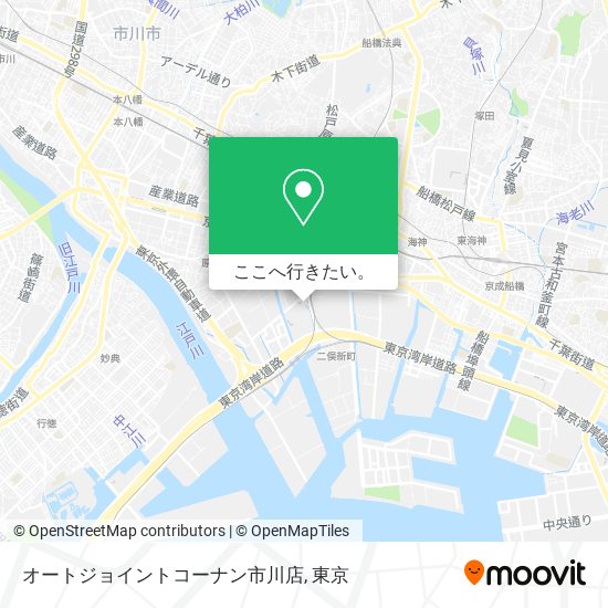 オートジョイントコーナン市川店地図