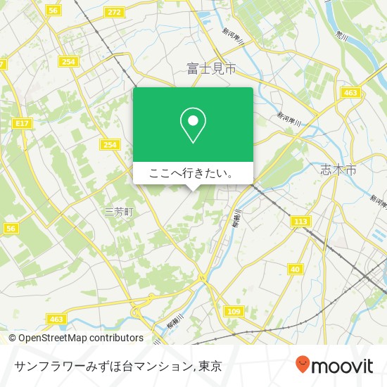 サンフラワーみずほ台マンション地図