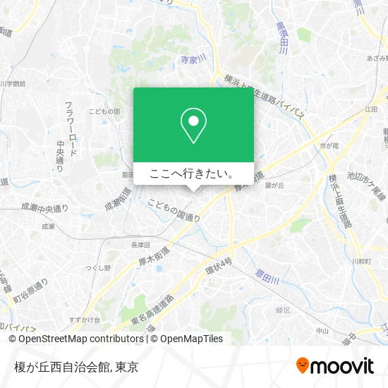 榎が丘西自治会館地図