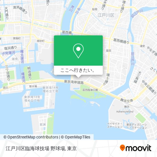 江戸川区臨海球技場 野球場地図