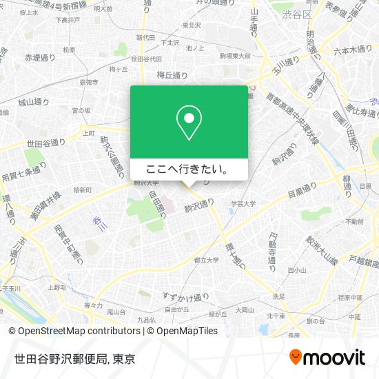 世田谷野沢郵便局地図
