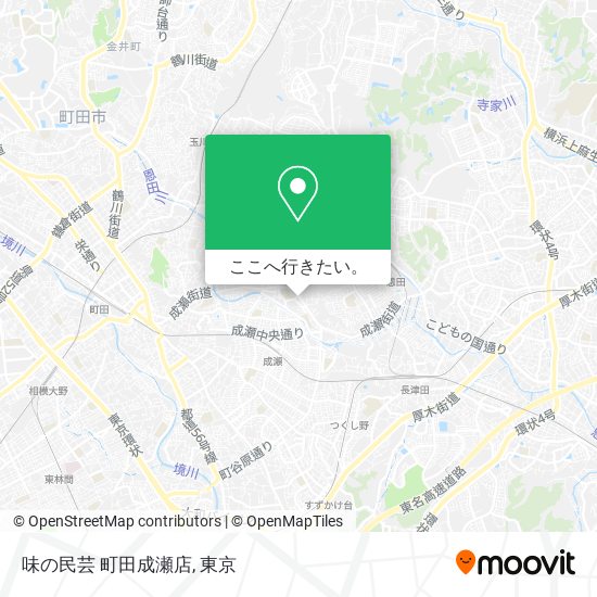味の民芸 町田成瀬店地図