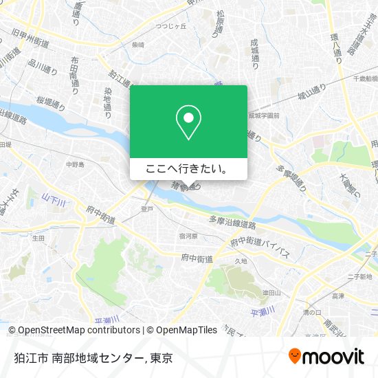 狛江市 南部地域センター地図
