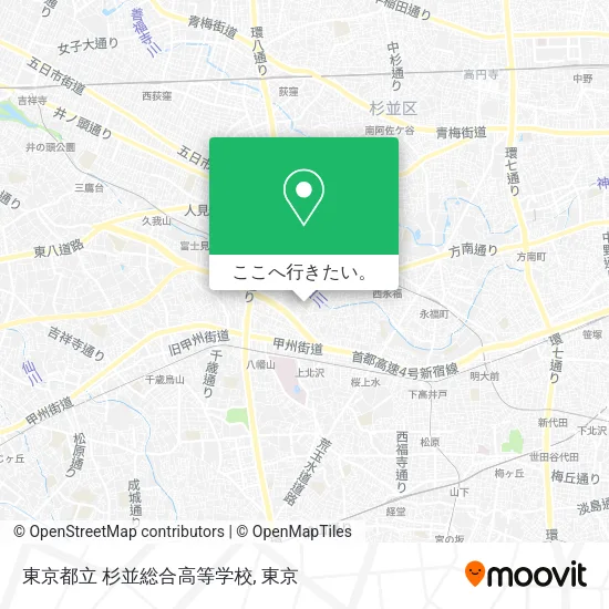 東京都立 杉並総合高等学校地図