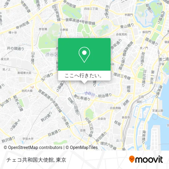 チェコ共和国大使館地図