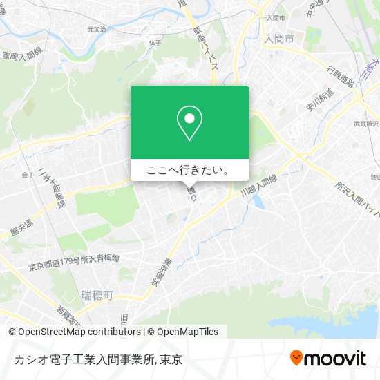 カシオ電子工業入間事業所地図