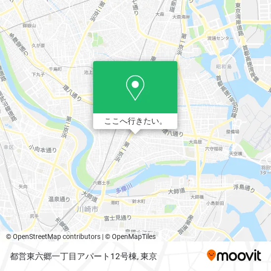 都営東六郷一丁目アパート12号棟地図