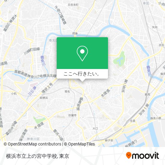 横浜市立上の宮中学校地図