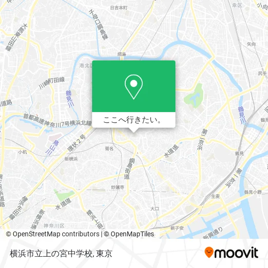 横浜市立上の宮中学校地図