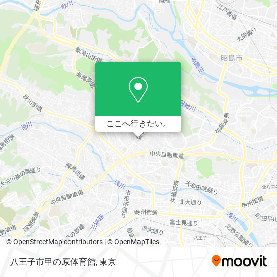 八王子市甲の原体育館地図