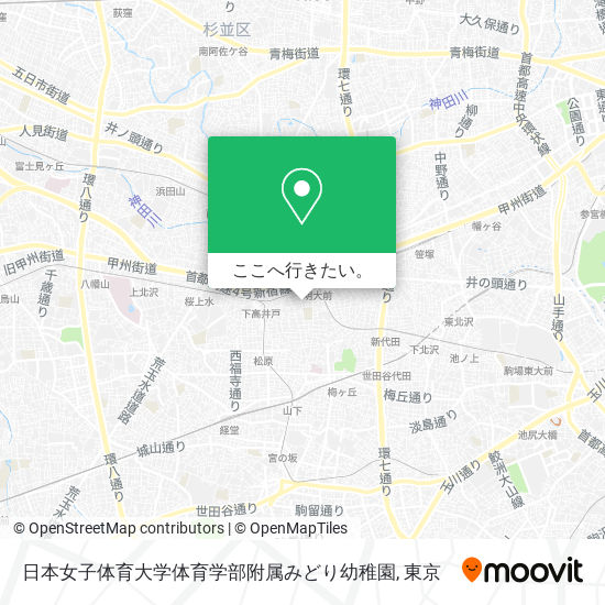 日本女子体育大学体育学部附属みどり幼稚園地図