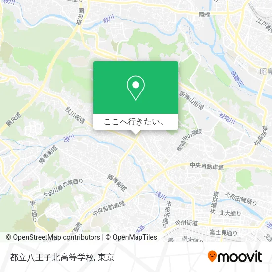 都立八王子北高等学校地図