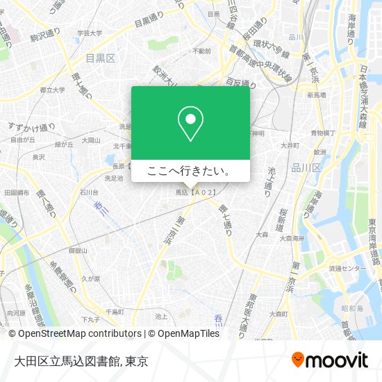 大田区立馬込図書館地図