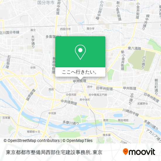 東京都都市整備局西部住宅建設事務所地図