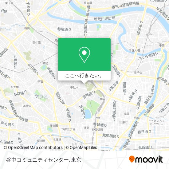 谷中コミュニティセンター地図