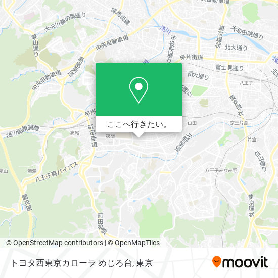 トヨタ西東京カローラ めじろ台地図