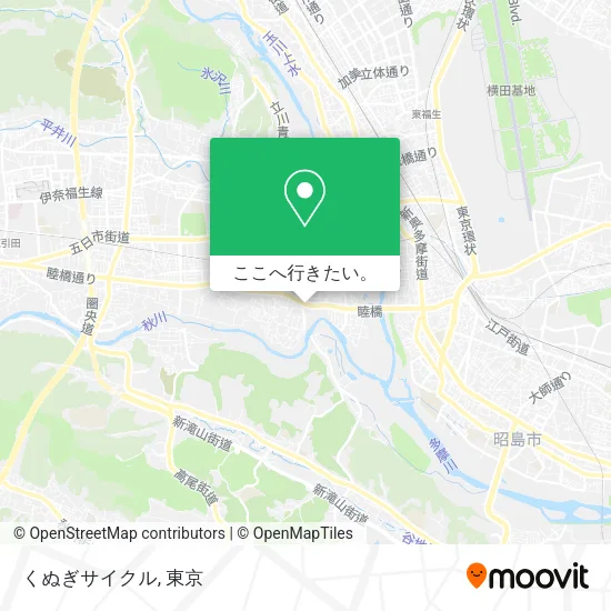 くぬぎサイクル地図
