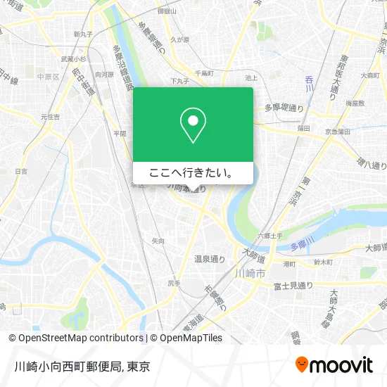 川崎小向西町郵便局地図