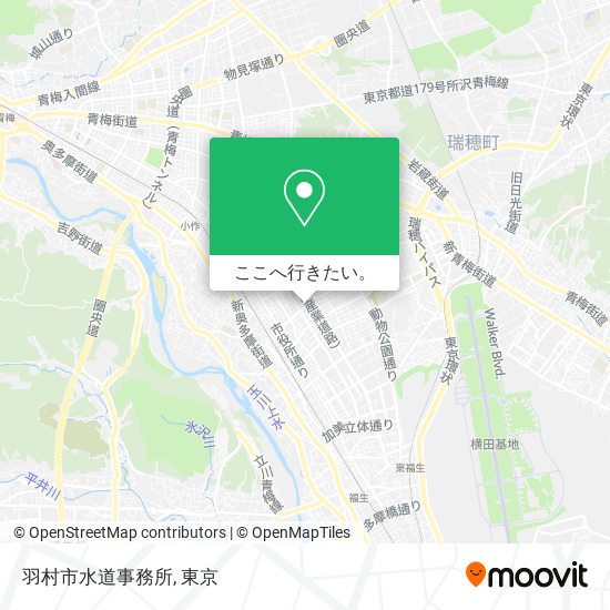 羽村市水道事務所地図