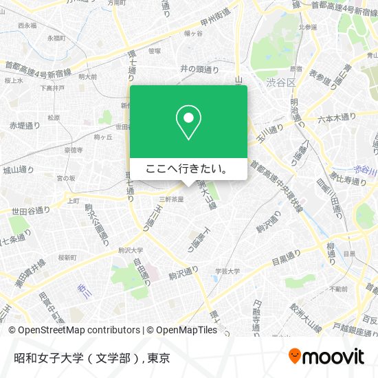 昭和女子大学（文学部）地図