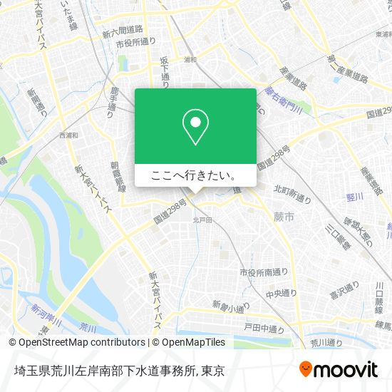 埼玉県荒川左岸南部下水道事務所地図