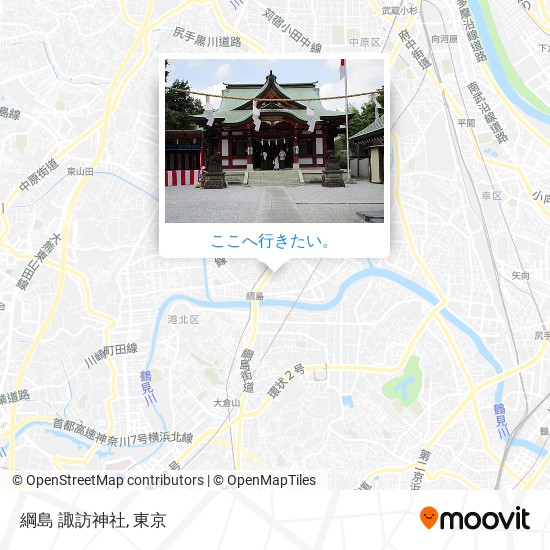 綱島 諏訪神社地図