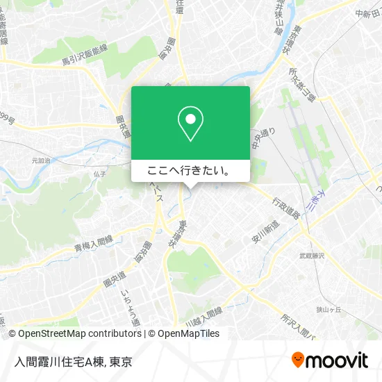 入間霞川住宅A棟地図