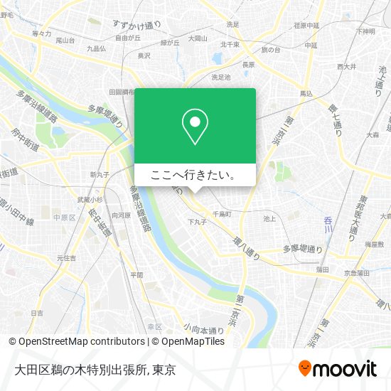 大田区鵜の木特別出張所地図