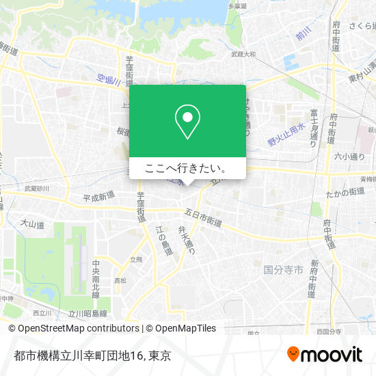 都市機構立川幸町団地16地図