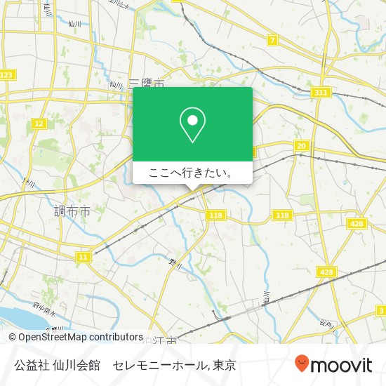 公益社 仙川会館　セレモニーホール地図
