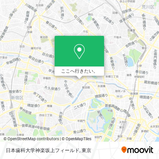 日本歯科大学神楽坂上フィールド地図