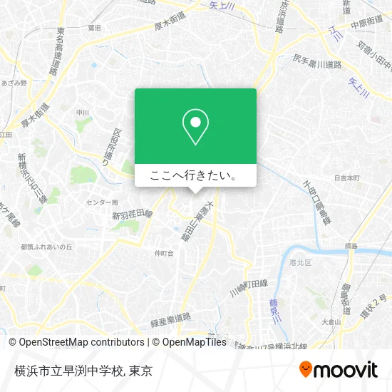 横浜市立早渕中学校地図