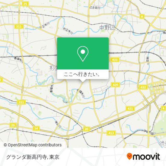グランダ新高円寺地図