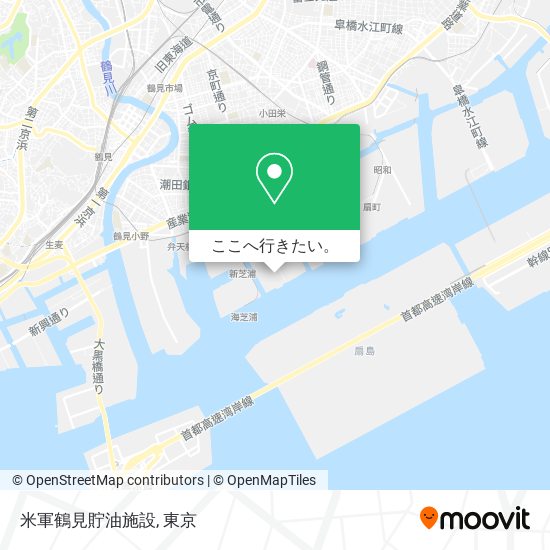 米軍鶴見貯油施設地図
