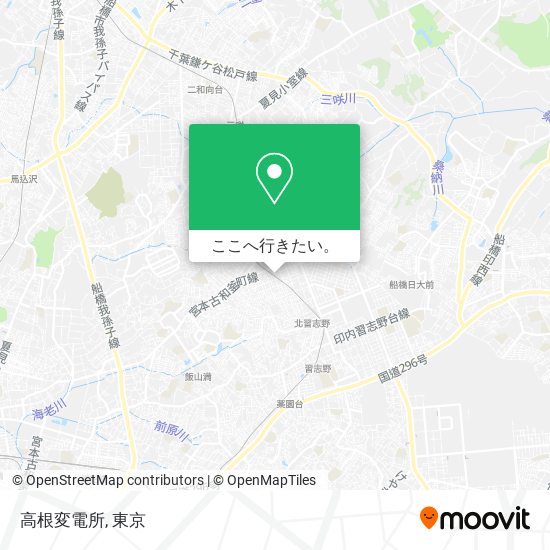 高根変電所地図
