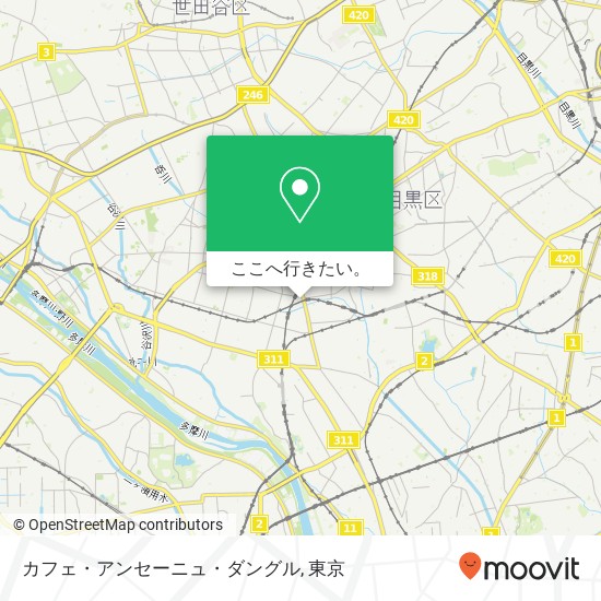 カフェ・アンセーニュ・ダングル地図