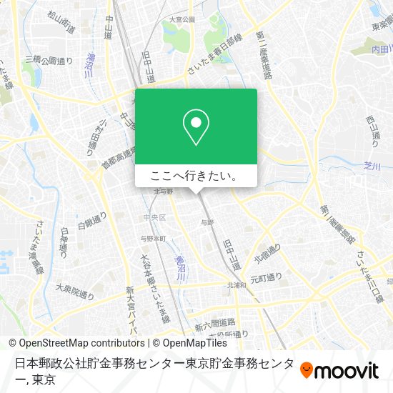 日本郵政公社貯金事務センター東京貯金事務センター地図