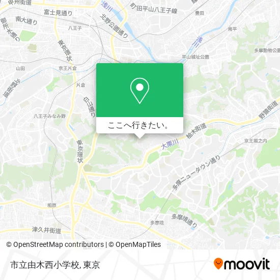 市立由木西小学校地図