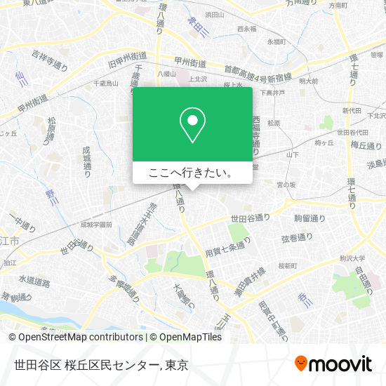 世田谷区 桜丘区民センター地図