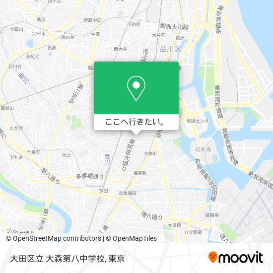 大田区立 大森第八中学校地図