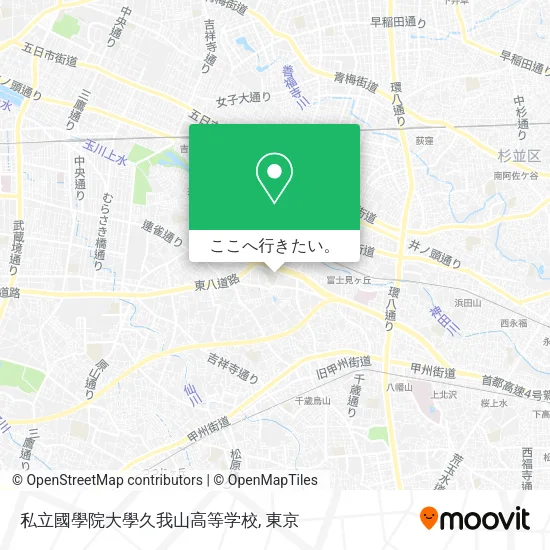 私立國學院大學久我山高等学校地図