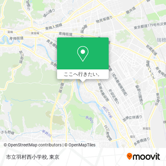 市立羽村西小学校地図