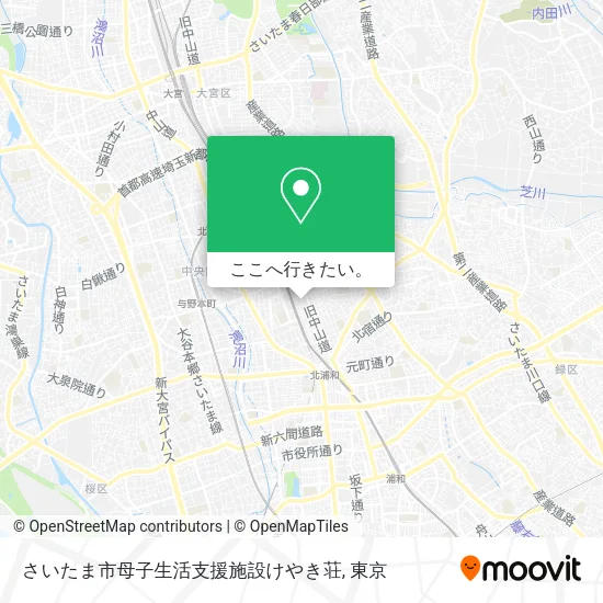 さいたま市母子生活支援施設けやき荘地図