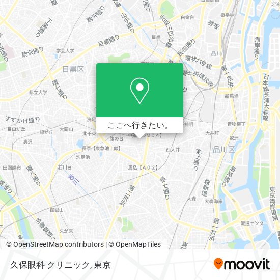 久保眼科 クリニック地図